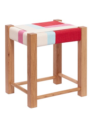 Main View - Click To Enlarge - JO ELBOURNE - Small handwoven stool – Pastel Pink