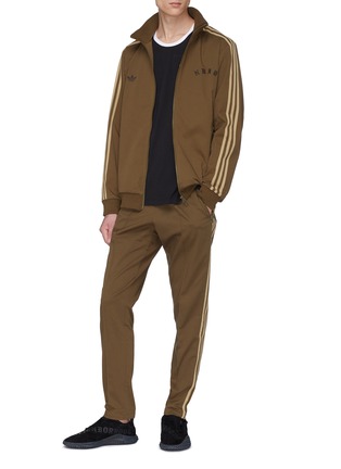 Figure View - Click To Enlarge - ADIDAS X NEIGHBORHOOD - 3-Stripes outseam pintucked twill track pants