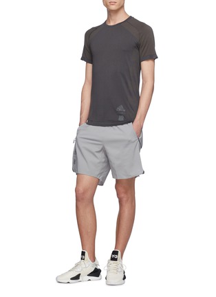 Figure View - Click To Enlarge - ADIDAS X UNDEFEATED - 'Ultra LTD' perforated panel Climalite® running shorts