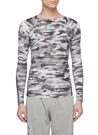 Main View - Click To Enlarge - ADIDAS X UNDEFEATED - Camouflage print Alphaskin Climachill® performance long sleeve top