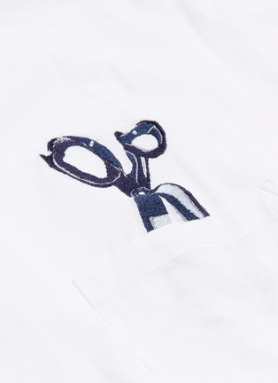  - DENHAM - Logo embroidered chest pocket T-shirt