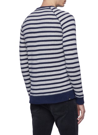 Back View - Click To Enlarge - DENHAM - Raglan sleeve stripe sweatshirt