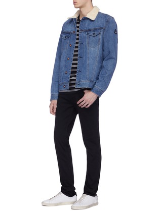 Figure View - Click To Enlarge - DENHAM - 'Amsterdam' faux shearling lined denim jacket
