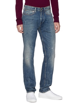 Front View - Click To Enlarge - DENHAM - 'Forge' paint splatter jeans
