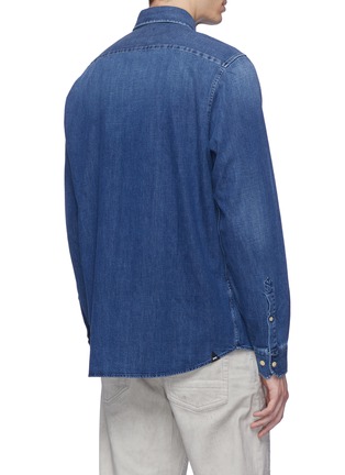 Back View - Click To Enlarge - DENHAM - 'Standard' washed denim shirt