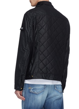 Back View - Click To Enlarge - DENHAM - x Barbour International 'South' quilted panel waxed jacket