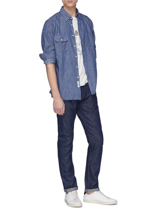 Figure View - Click To Enlarge - JASON DENHAM COLLECTION - 'Razor' slim fit selvedge jeans