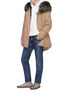 Figure View - Click To Enlarge - MR & MRS ITALY - Detachable fox fur trim hooded padded canvas parka