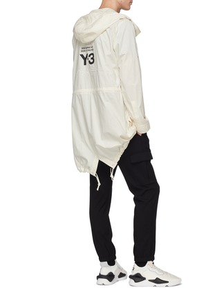 Figure View - Click To Enlarge - Y-3 - Logo print hooded organic cotton parka