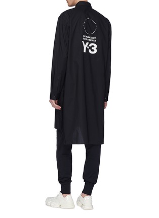 Back View - Click To Enlarge - Y-3 - 'Stacked' logo print high-low long shirt