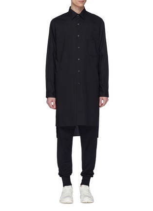 Main View - Click To Enlarge - Y-3 - 'Stacked' logo print high-low long shirt
