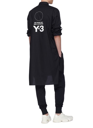 Figure View - Click To Enlarge - Y-3 - 'Stacked' logo print high-low long shirt