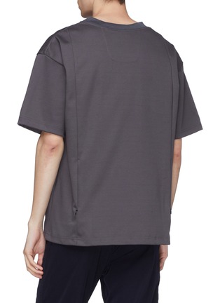 Back View - Click To Enlarge - MEANSWHILE - Zip pocket panelled T-shirt