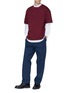 Figure View - Click To Enlarge - MEANSWHILE - Zip pocket panelled T-shirt