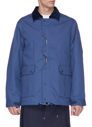 Main View - Click To Enlarge - MEANSWHILE - 'Game' corduroy collar fire-resistant shirt jacket