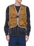 Main View - Click To Enlarge - MEANSWHILE - Colourblock X-pac CORDURA® cropped zip vest