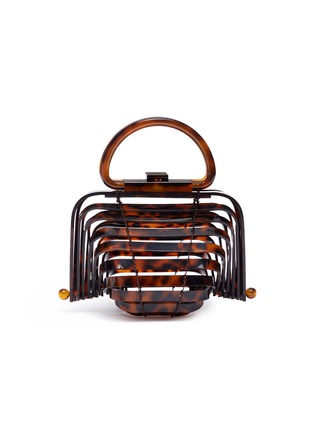 Main View - Click To Enlarge - CULT GAIA - 'Acrylic Lilleth' caged sculptural clutch