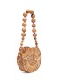 Detail View - Click To Enlarge - CULT GAIA - 'Luna' beaded strap caged round bamboo shoulder bag