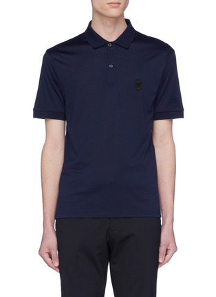 Main View - Click To Enlarge - ALEXANDER MCQUEEN - Skull patch jersey polo shirt