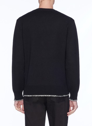 Back View - Click To Enlarge - ALEXANDER MCQUEEN - Skull intarsia wool sweater