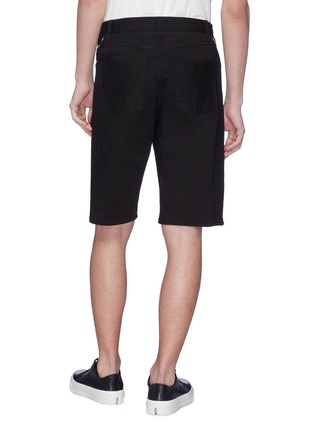 Back View - Click To Enlarge - ALEXANDER MCQUEEN - Stripe outseam cavalry twill shorts