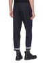 Back View - Click To Enlarge - ALEXANDER MCQUEEN - Contrast outseam pinstripe virgin wool jogging pants