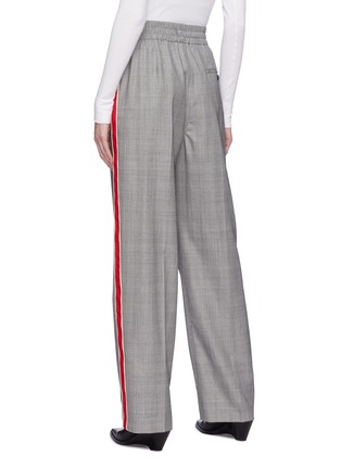 Back View - Click To Enlarge - CALVIN KLEIN 205W39NYC - Stripe outseam houndstooth check plaid virgin wool pants