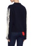 Back View - Click To Enlarge - CALVIN KLEIN 205W39NYC - Fringe sleeve virgin wool blend sweater