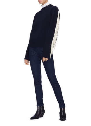 Figure View - Click To Enlarge - CALVIN KLEIN 205W39NYC - Fringe sleeve virgin wool blend sweater
