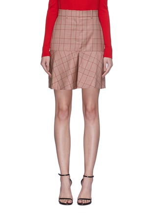 Main View - Click To Enlarge - CALVIN KLEIN 205W39NYC - Glen plaid wool mini skirt