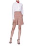 Figure View - Click To Enlarge - CALVIN KLEIN 205W39NYC - Glen plaid wool mini skirt