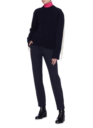 Figure View - Click To Enlarge - CALVIN KLEIN 205W39NYC - Logo embroidered turtleneck long sleeve T-shirt