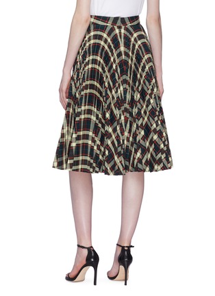 Back View - Click To Enlarge - CALVIN KLEIN 205W39NYC - Glen check plaid pleated skirt