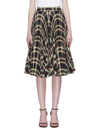 Main View - Click To Enlarge - CALVIN KLEIN 205W39NYC - Glen check plaid pleated skirt