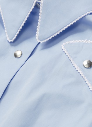  - CALVIN KLEIN 205W39NYC - Scallop trim snap button sleeve shirt