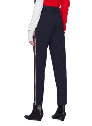 Back View - Click To Enlarge - CALVIN KLEIN 205W39NYC - Uniform stripe outseam virgin wool blend cropped pants