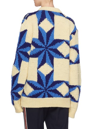 Back View - Click To Enlarge - CALVIN KLEIN 205W39NYC - Star intarsia wool sweater