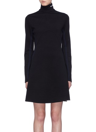 Main View - Click To Enlarge - CALVIN KLEIN 205W39NYC - Logo embroidered virgin wool turtleneck dress