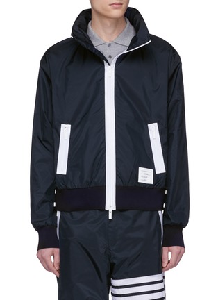 Main View - Click To Enlarge - THOM BROWNE  - Retractable hood ripstop jacket