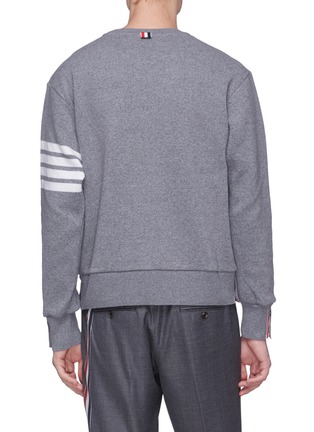Back View - Click To Enlarge - THOM BROWNE  - Stripe sleeve cashmere-cotton knit sweatshirt