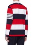 Back View - Click To Enlarge - THOM BROWNE  - Stripe jersey long sleeve polo shirt