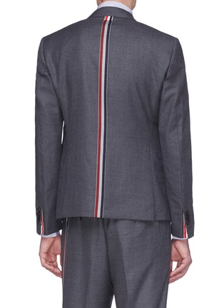 Back View - Click To Enlarge - THOM BROWNE  - Stripe wool twill blazer