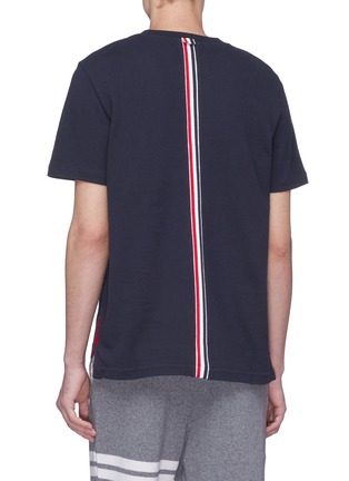 Back View - Click To Enlarge - THOM BROWNE  - Stripe piqué T-shirt