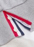  - THOM BROWNE  - Button cuff rugby stripe zip hoodie
