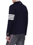 Back View - Click To Enlarge - THOM BROWNE  - Stripe sleeve wool coat