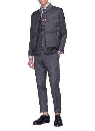 Figure View - Click To Enlarge - THOM BROWNE  - Stripe shirt
