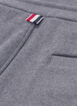  - THOM BROWNE  - Stripe cashmere-cotton knit sweatpants