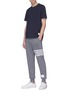 Figure View - Click To Enlarge - THOM BROWNE  - Stripe cashmere-cotton knit sweatpants