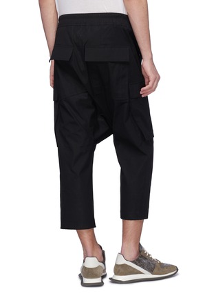 RICK OWENS Drop crotch cropped poplin cargo pants Men Lane Crawford