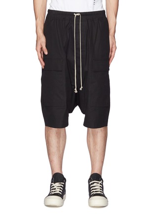 RICK OWENS | 'Cargo Pods' drop crotch drawstring shorts | Men